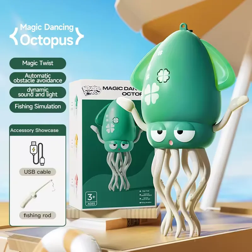 Electric Crawling Octopus Toy with LED Light and Music
