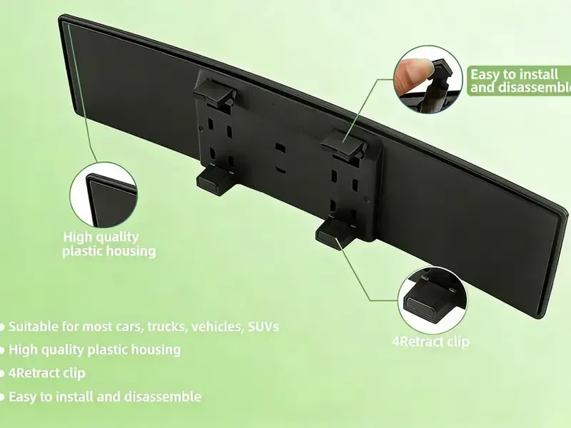 Max Install Width: 3.1car accessories 11.81 Inch Panoramic Convex real view Mirror