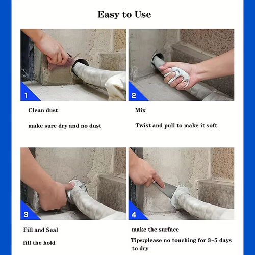 2-pack wall hole sealant – a flexible, waterproof sealant for filling holes and cleaning tools, 150g