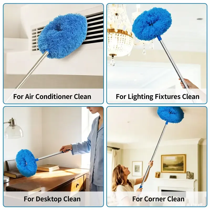 Retractable Microfiber Ceiling Fan Duster - Long Handle