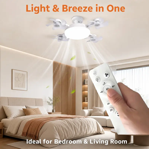 E27 Ceiling Fanlights, Dual Function Fan and Lamp with Remote