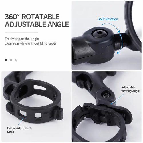 2 Counts, Bicycle Handlebar Convex Rearview Mirror