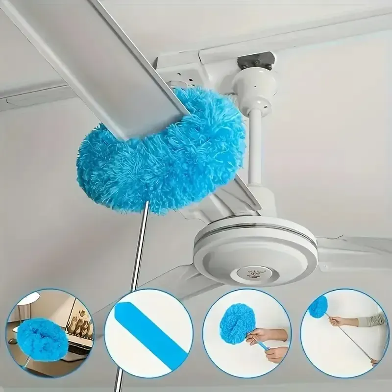 Retractable Microfiber Ceiling Fan Duster - Long Handle