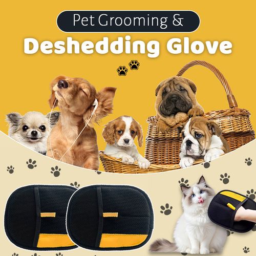 🐾 Pet Grooming & Deshedding Glove – Gentle, Easy, Effective!
