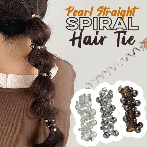 Pearl Straight Spiral Hair Tie