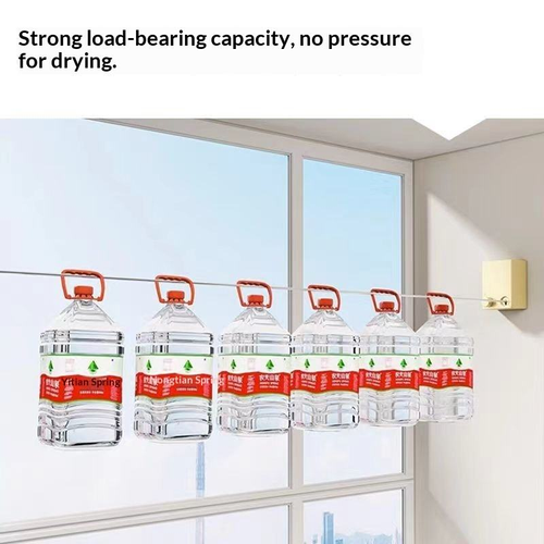 Retractable Invisible Clothesline for Balcony Bathroom  Drill-Free Space-Saving Steel Wire Drying Line for Indoor Use