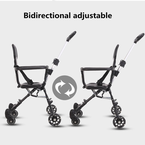 Lightweight, one-click folding stroller for children