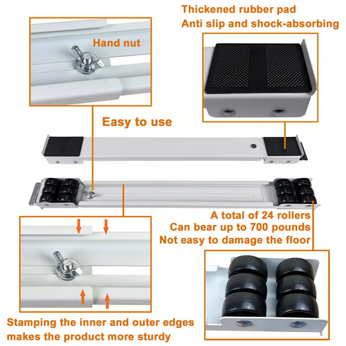 Heavy Duty Extendable Appliance Rollers