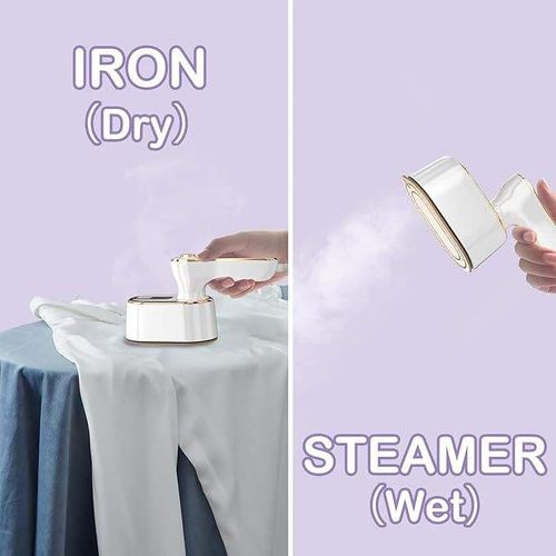 Mini Foldable Portable Handheld Electric Iron  Compact, Dual Use (Dry Steam) for Home and Dormitory