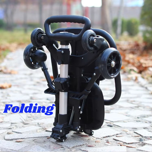 Lightweight, one-click folding stroller for children