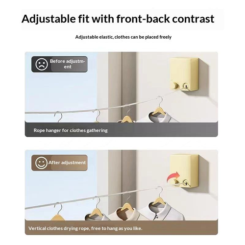 Retractable Invisible Clothesline for Balcony Bathroom  Drill-Free Space-Saving Steel Wire Drying Line for Indoor Use
