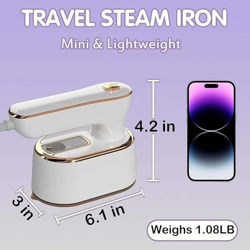 Mini Foldable Portable Handheld Electric Iron  Compact, Dual Use (Dry Steam) for Home and Dormitory