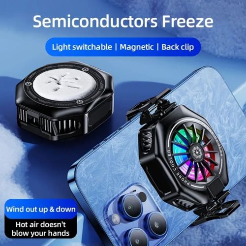 Magnetic Clip-on Semiconductor Phone Cooler with Digital Display – Frost-Generating Live-Streaming Accessory