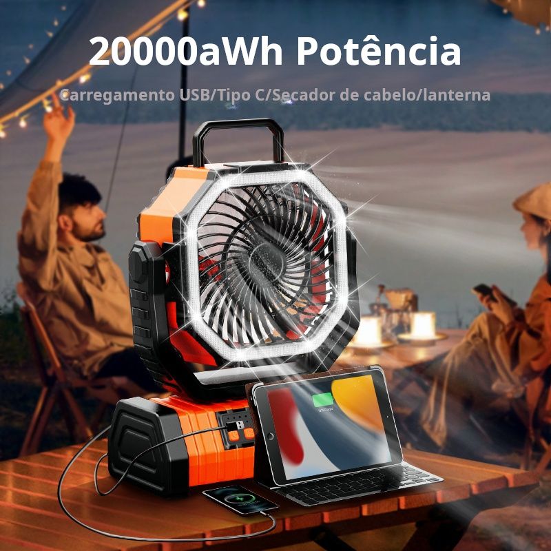 ventilador de campismo ao ar livre