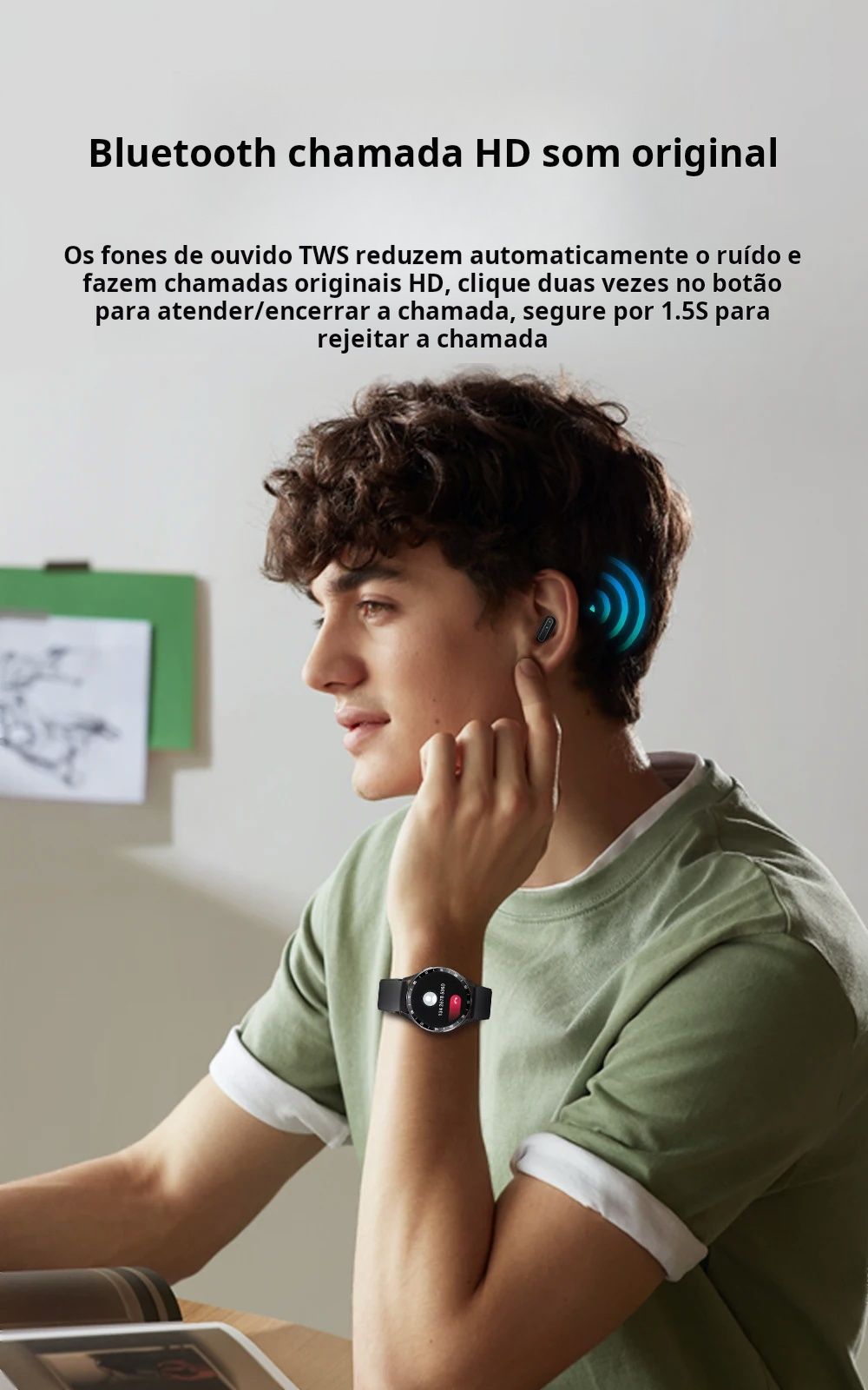 Novos auscultadores smartwatch