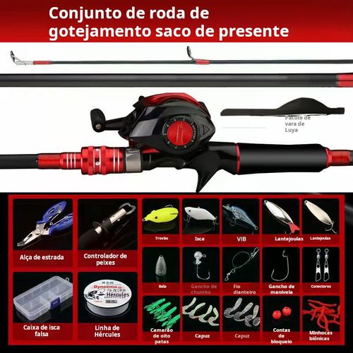 Kit de vara de pesca de lure