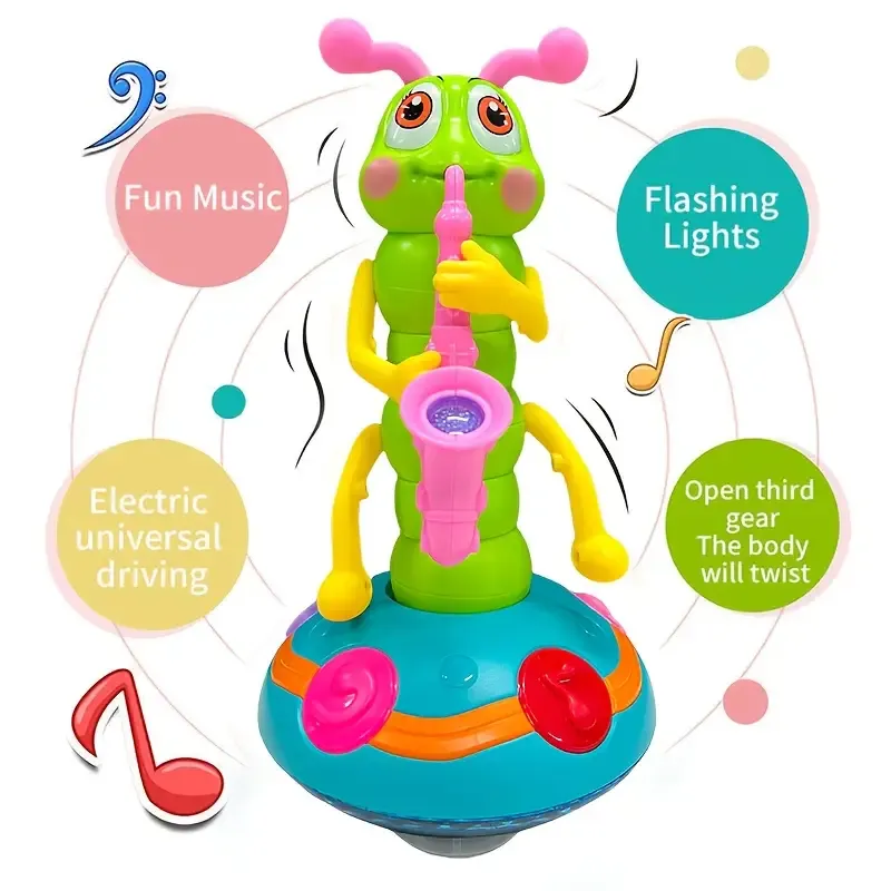 Interactive Twisty Worm Saxophone Toy