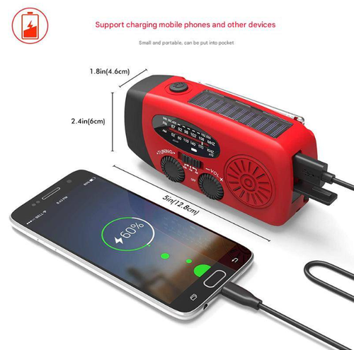 Multi-band solar radio New emergency radio USB interface