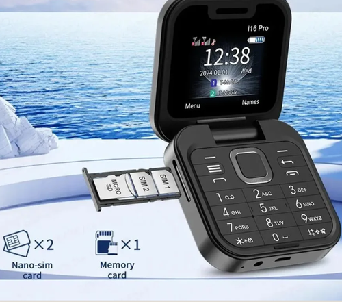 2024 New Mini Flip Cell Phone 2 SIM Card Small Display Foldable Mobile Phone