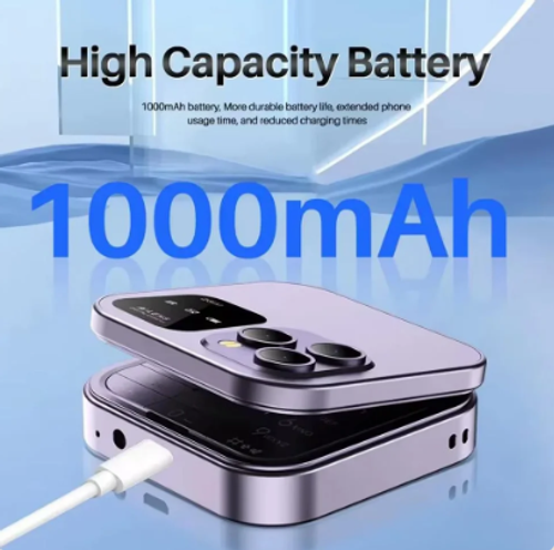 2024 New Mini Flip Cell Phone 2 SIM Card Small Display Foldable Mobile Phone