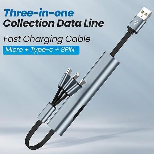🔥Superdeal! 49% Discount! 📲 3-in-1 Fast Charging Cable – USB for All Devices