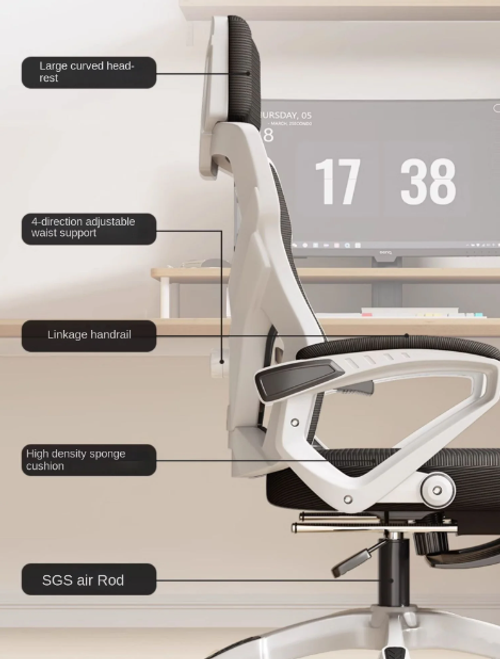 Ergonomic reclining seat