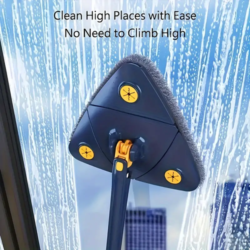 Telescopic Triangle Mop 360° Rotatable Spin Cleaning Mop Adjustable Squeeze Wet and Dry Ceiling Cleaning Home Window Floor Tools
