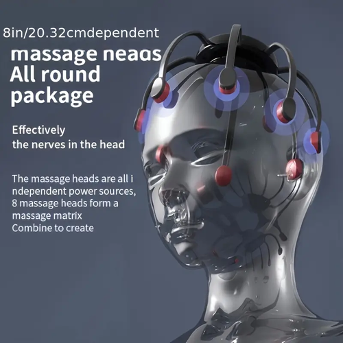 1pc 8-Finger Head Massager