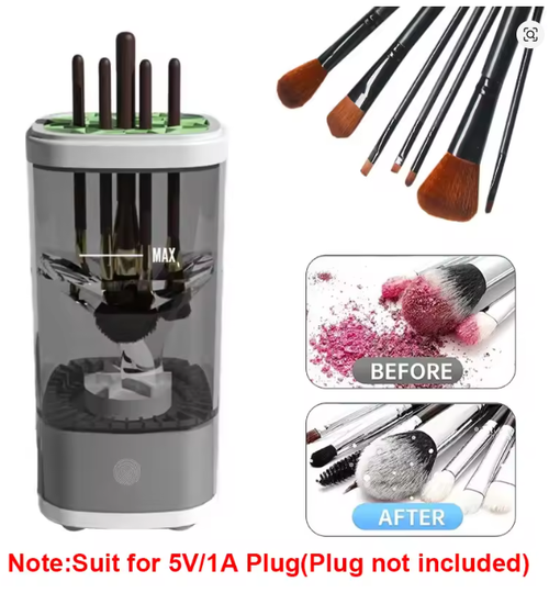 Update Electric Makeup Brush Cleaner Automatic 3 In 1 Cosmetic Brush Washing Drying Tools Type C-Charging Make Up Brush Cleaner