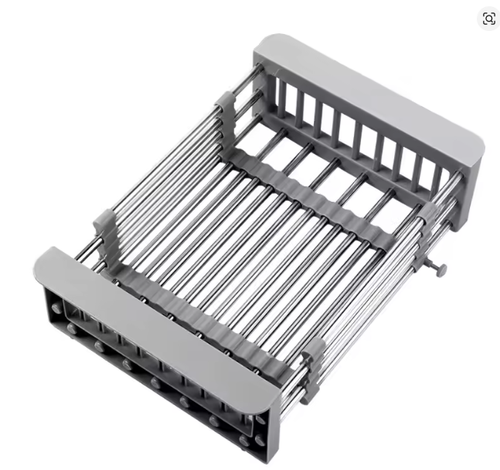 Kitchen Drain Rack Stainless Steel Retractable Sink Rack Storage Rack Household Tableware And Dishes Storage Rack