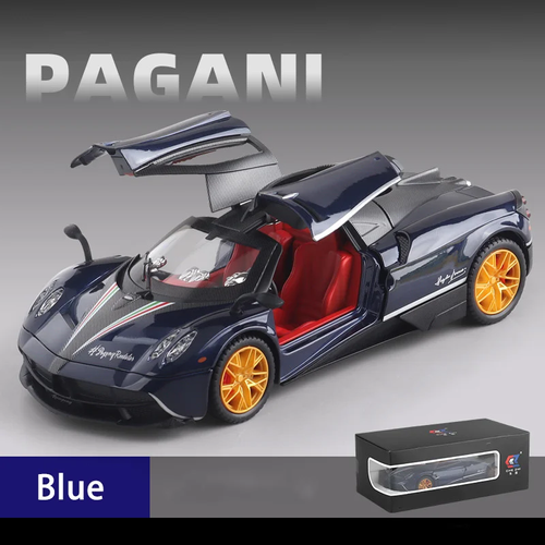 1:24 Pagani sports car alloy car model with sound and light pull back steering metal car model