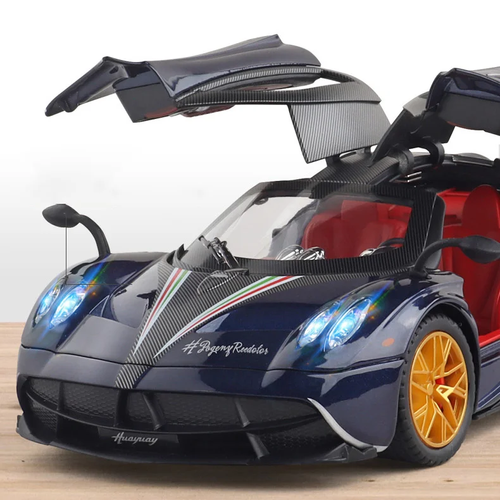 1:24 Pagani sports car alloy car model with sound and light pull back steering metal car model