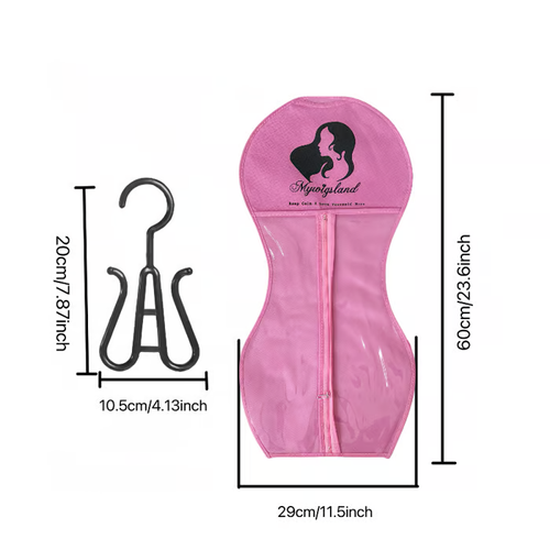🔥New Design Hourglass-Shaped Wig Storage Bag with Hanger👨‍👩‍👧‍👦