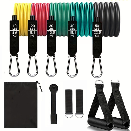 Resistance Bands with Handles for Home Workouts and Strength Training - Perfect for Yoga