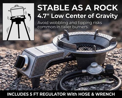 Horyanr Single Burner Propane Stove Automatic Ignition Cast Iron (M-03)