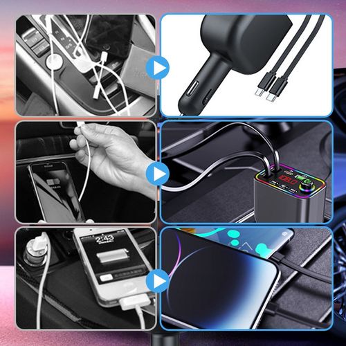 🔥💥 Retractable 120W Fast Car Charger