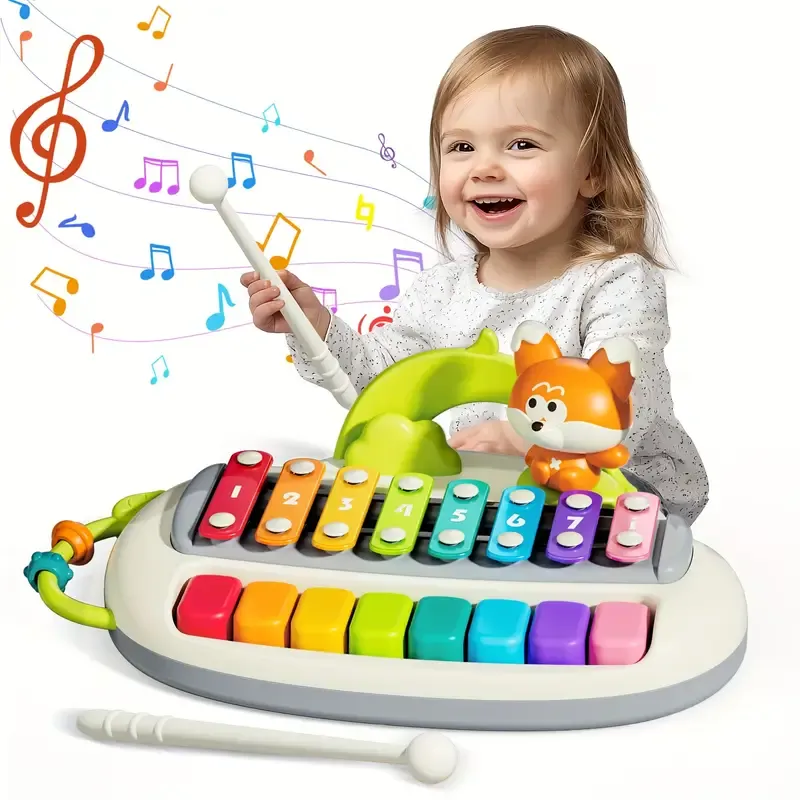 💡Toddler Piano and Xylophone - 2-in-1 Musical Instrument Toy👇