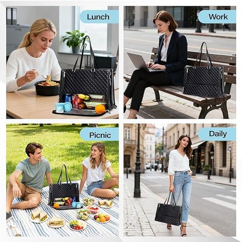 👨‍👩‍👧‍👦💼 The Ultimate 3-in-1 Tote Bag – Where Elegance Meets Functionality! 🎀🍽️