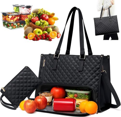 👨‍👩‍👧‍👦💼 The Ultimate 3-in-1 Tote Bag – Where Elegance Meets Functionality! 🎀🍽️