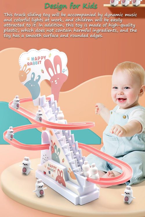 🎉🐰 Automatic Rabbit Stair-Climbing Toy (Lights + Sound)🎊🎉 85 sales
