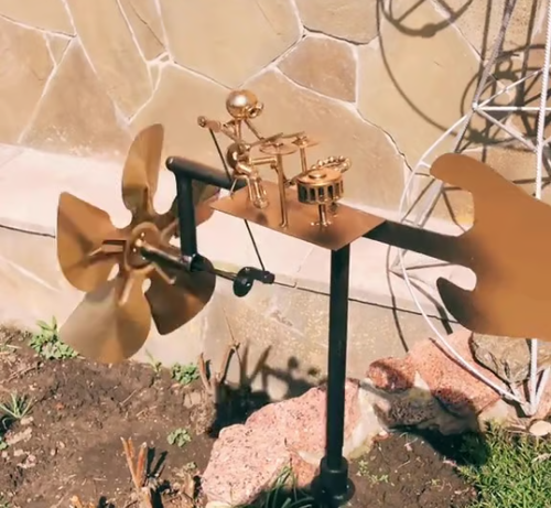 🔥HOT SALE🔥🥁🎸Handmade Metal Rock Band Windmill✨