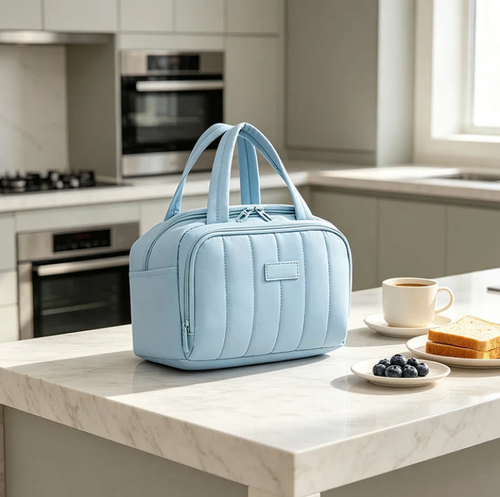 ⏰Quilted Insulated Water Resistant Lunch Bag