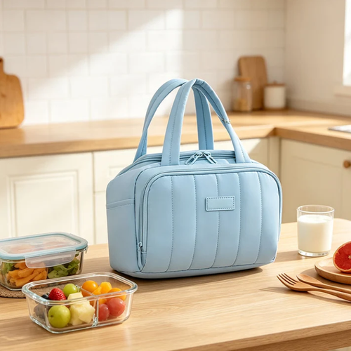 ⏰Quilted Insulated Water Resistant Lunch Bag