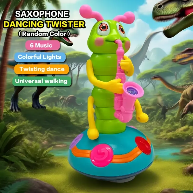 Interactive Twisty Worm Saxophone Toy