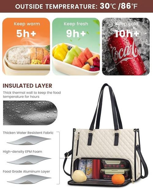 👨‍👩‍👧‍👦💼 The Ultimate 3-in-1 Tote Bag – Where Elegance Meets Functionality! 🎀🍽️