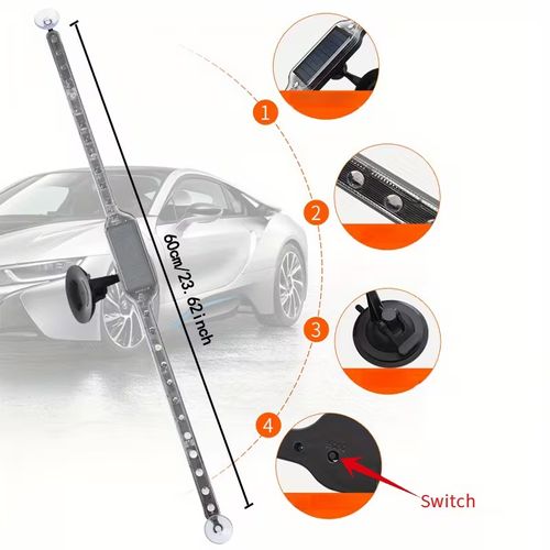 👨‍👩‍👧‍👦🌀Foldable Solar Powered 🚗Triangular Warning Light👇