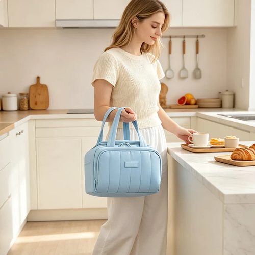 ⏰Quilted Insulated Water Resistant Lunch Bag