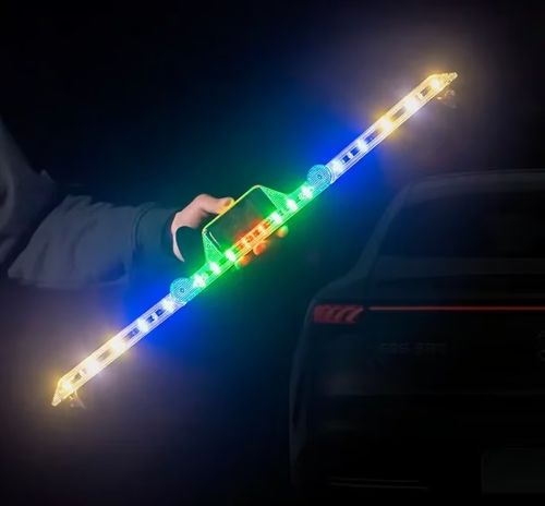 👨‍👩‍👧‍👦🌀Foldable Solar Powered 🚗Triangular Warning Light👇