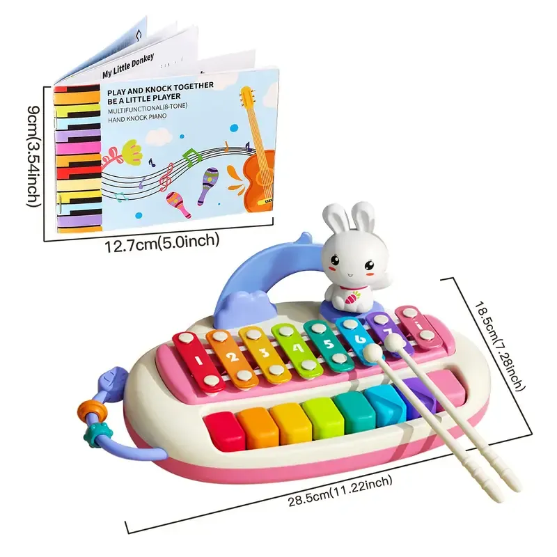 💡Toddler Piano and Xylophone - 2-in-1 Musical Instrument Toy👇