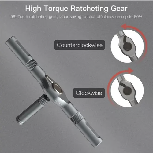 DIY screwdriver 24 in 1, switchable screwdriver shape to adapt to various home repairs, cool home repair tool box, compact and portable, does not take up space ratchet screwdriver